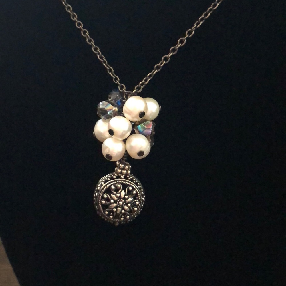 Long Chrome Layering Necklace